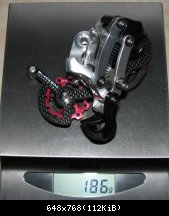 Sram XO 2007 : 186gr