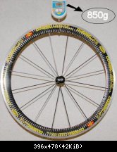 Mavic Cosmic Carbone SL 2005 : 820gr